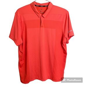 Nike Golf Zonal Cooling Shirt Sleeve Polo Mens XL Orange AQ2723-816